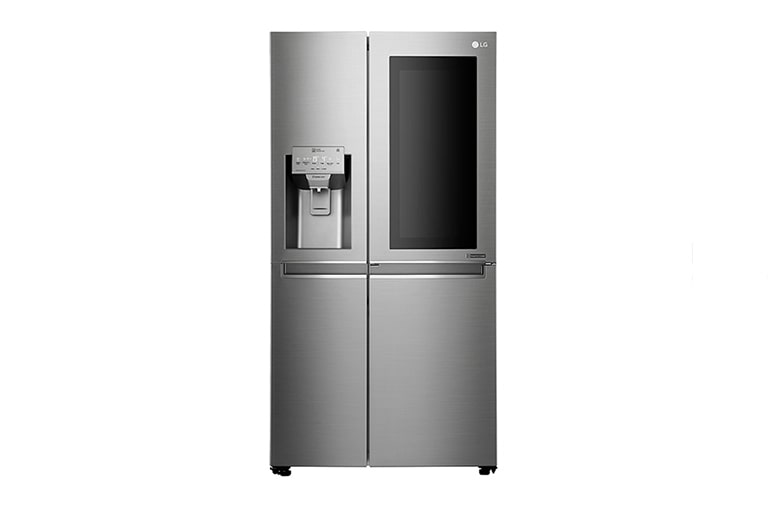 LG 23.8 cu.ft Instaview Door-in-Door™ Refrigerator, with Dispenser, Inverter Linear Compressor, with Smart Wifi, 10 Year Warranty on Compressor, 2 Year Warranty on Parts and Service, GR-X247CSAV
