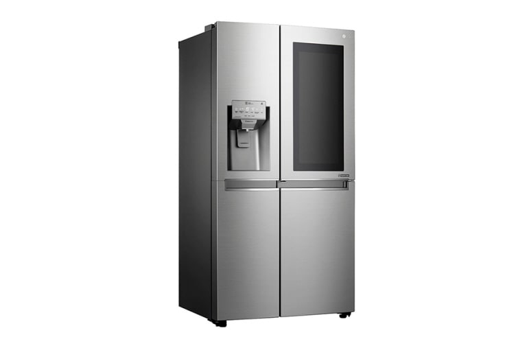 LG 23.8 cu.ft Instaview Door-in-Door™ Refrigerator, with Dispenser, Inverter Linear Compressor, with Smart Wifi, 10 Year Warranty on Compressor, 2 Year Warranty on Parts and Service, GR-X247CSAV