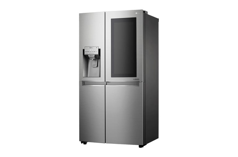 LG 23.8 cu.ft Instaview Door-in-Door™ Refrigerator, with Dispenser, Inverter Linear Compressor, with Smart Wifi, 10 Year Warranty on Compressor, 2 Year Warranty on Parts and Service, GR-X247CSAV