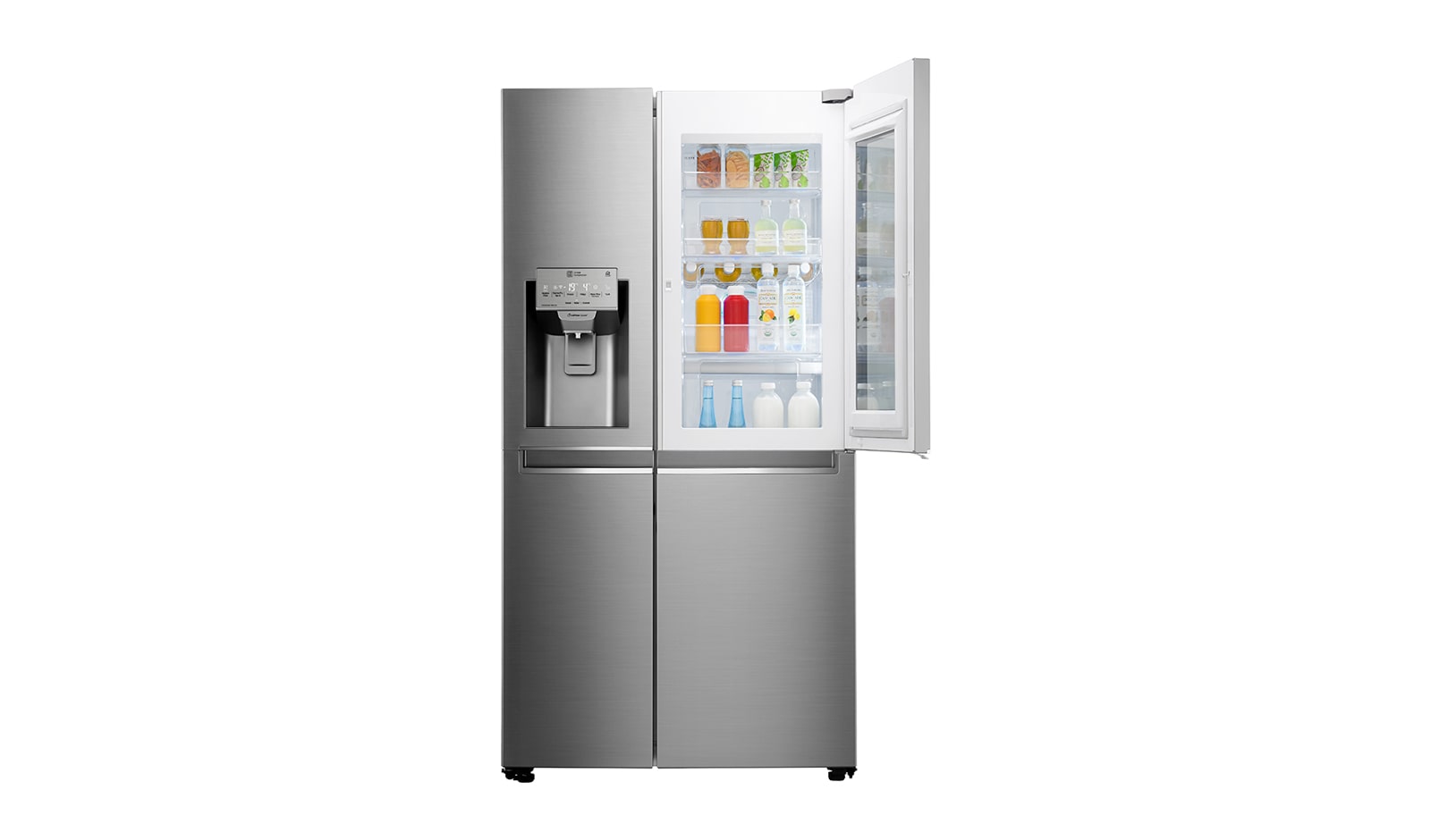 LG 23.8 cu.ft Instaview Door-in-Door™ Refrigerator, with Dispenser, Inverter Linear Compressor, with Smart Wifi, 10 Year Warranty on Compressor, 2 Year Warranty on Parts and Service, GR-X247CSAV