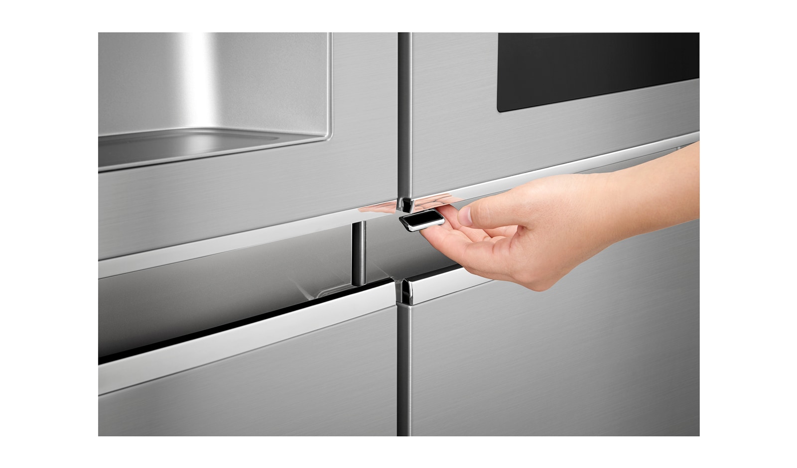 LG 23.8 cu.ft Instaview Door-in-Door™ Refrigerator, with Dispenser, Inverter Linear Compressor, with Smart Wifi, 10 Year Warranty on Compressor, 2 Year Warranty on Parts and Service, GR-X247CSAV