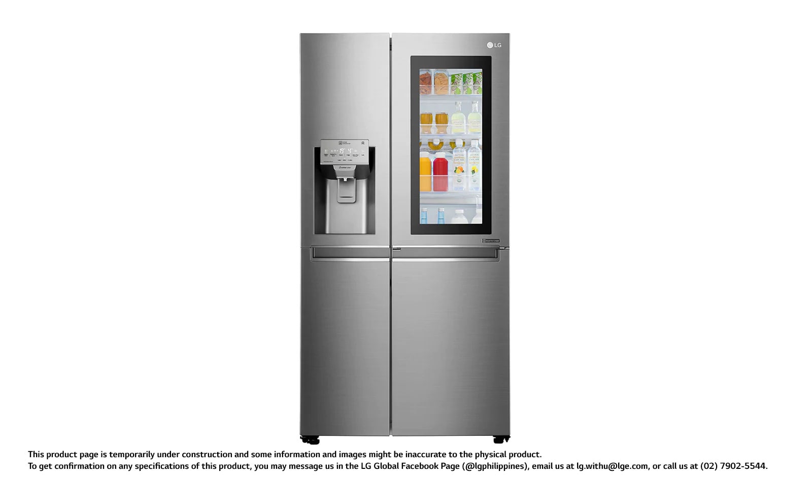 23.8 cu.ft Instaview Door in Door Refrigerator with Dispenser Inverter Linear Compressor with Smart Wifi 10 Year Warranty on Compressor 2 Year Warranty on Parts and Service GR X247CSAV LG PH