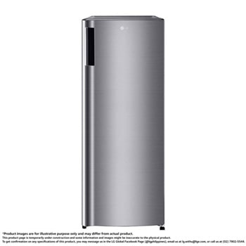 Front view of 7 cu. ft 1-Door Refrigerator, Smart Inverter Compressor, 10 Year Warranty on Compressor, 2 Year Warranty on Parts and Service, Pocket Handle, Tempered Glass Shelves GR-Y331SLZB