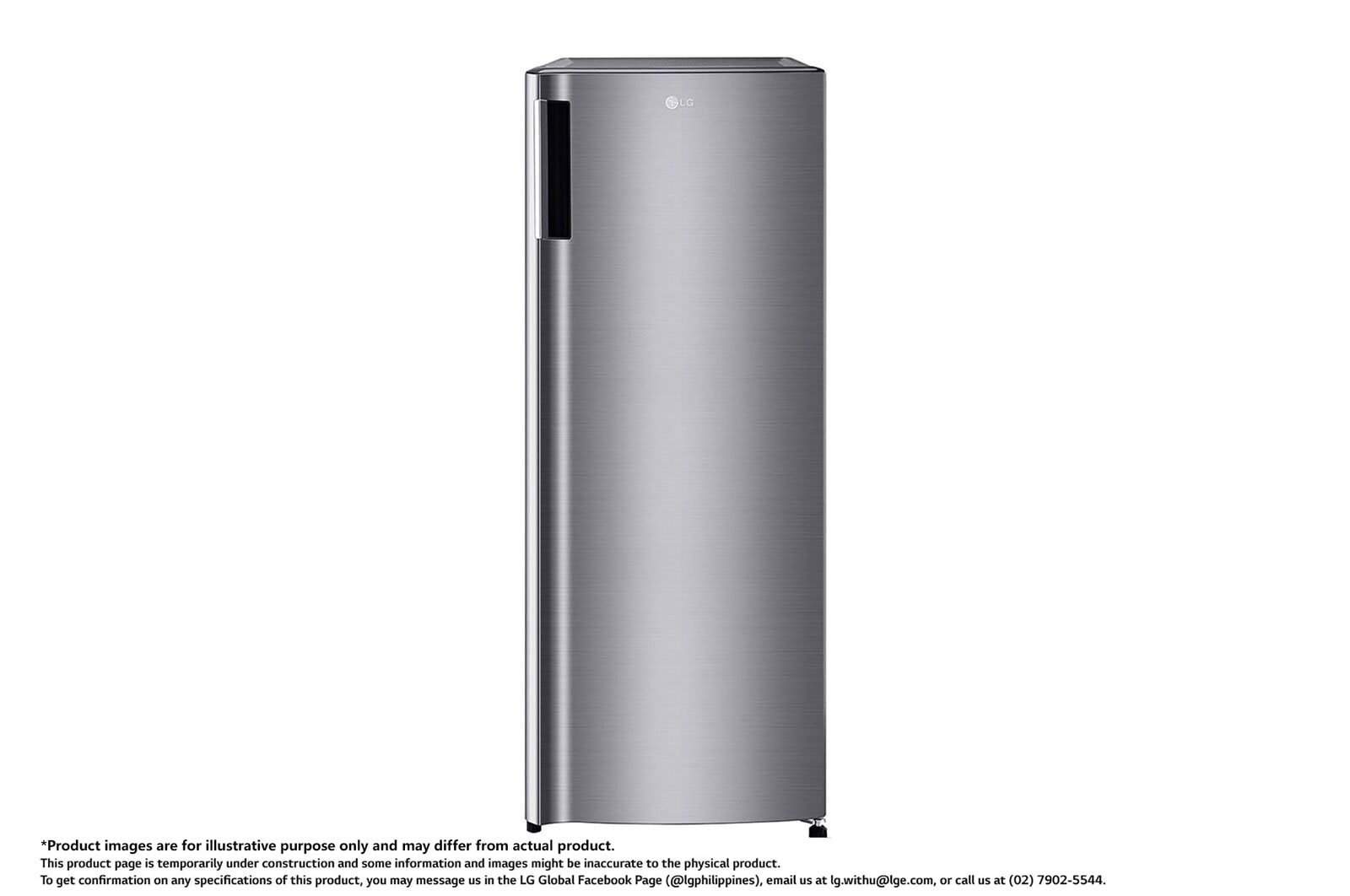 Front view of 7 cu. ft 1-Door Refrigerator, Smart Inverter Compressor, 10 Year Warranty on Compressor, 2 Year Warranty on Parts and Service, Pocket Handle, Tempered Glass Shelves GR-Y331SLZB