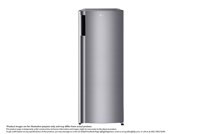 Front view of 7 cu. ft 1-Door Refrigerator, Smart Inverter Compressor, 10 Year Warranty on Compressor, 2 Year Warranty on Parts and Service, Pocket Handle, Tempered Glass Shelves GR-Y331SLZB