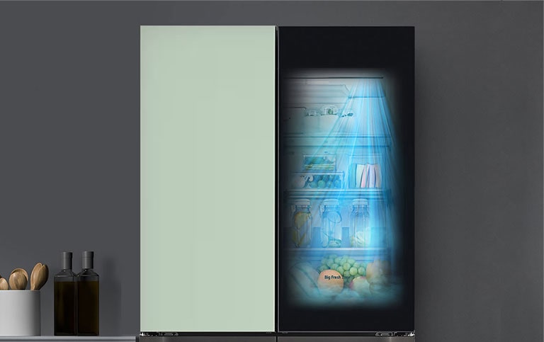 door cooling function on the inside top can preserve the things stored freshly.