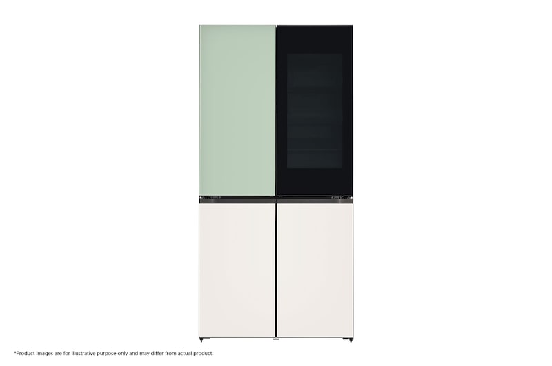 Front view of 24.2 Cu. Ft. Objet Collection French Door InstaView™ Refrigerator RJF-Q242GS
