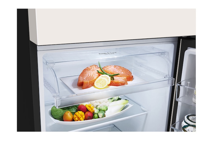 LG 12.7 Cu. Ft. Objet Collection Top Freezer Refrigerator in Beige, RJT-B127BG