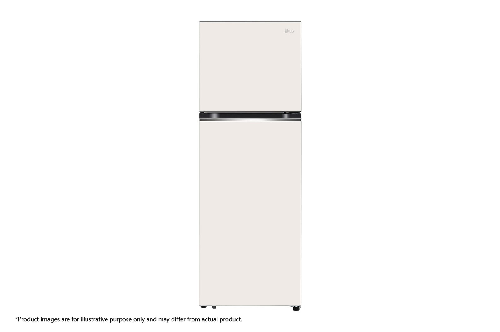 Front view of 12.7 Cu. Ft. Objet Collection Top Freezer Refrigerator in Beige RJT-B127BG
