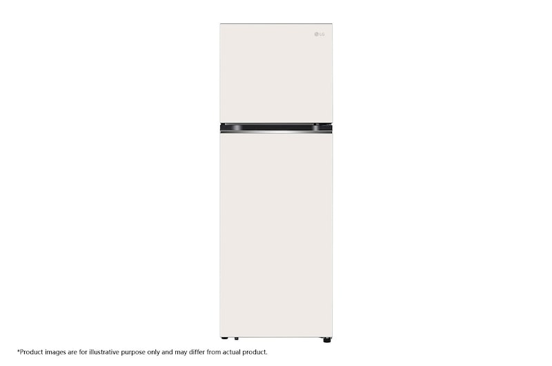 Front view of 12.7 Cu. Ft. Objet Collection Top Freezer Refrigerator in Beige RJT-B127BG