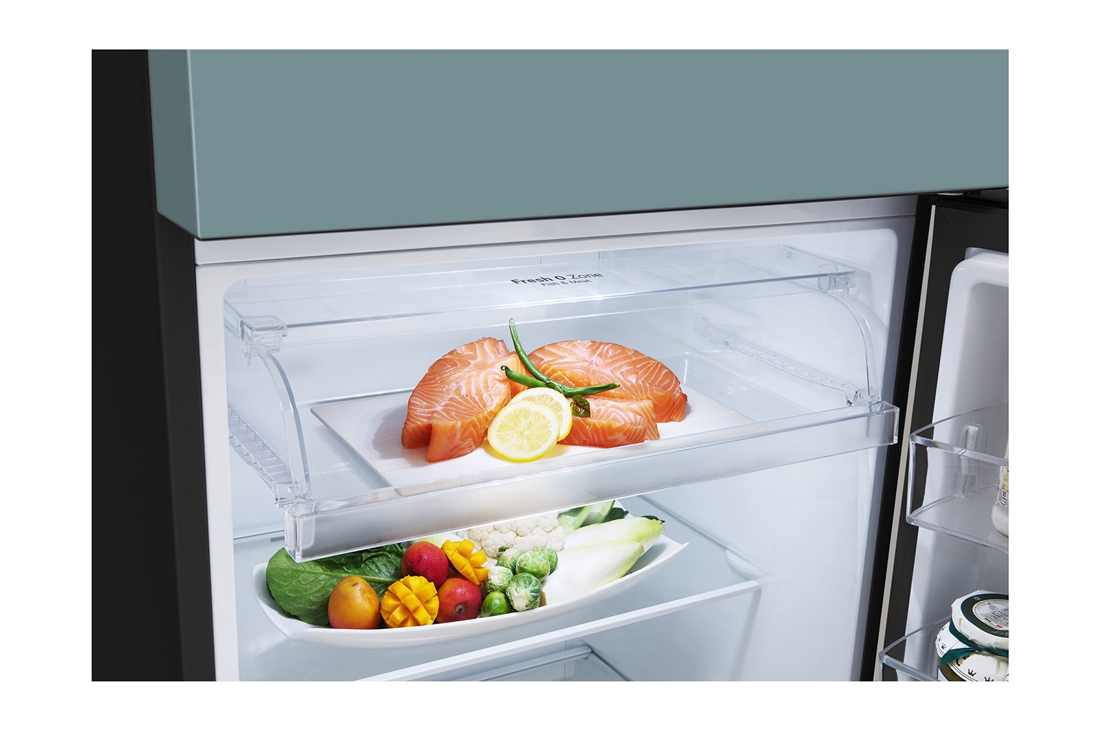 LG 12.7 Cu. Ft. Objet Collection Top Freezer Refrigerator in Clay Mint, RJT-B127CM