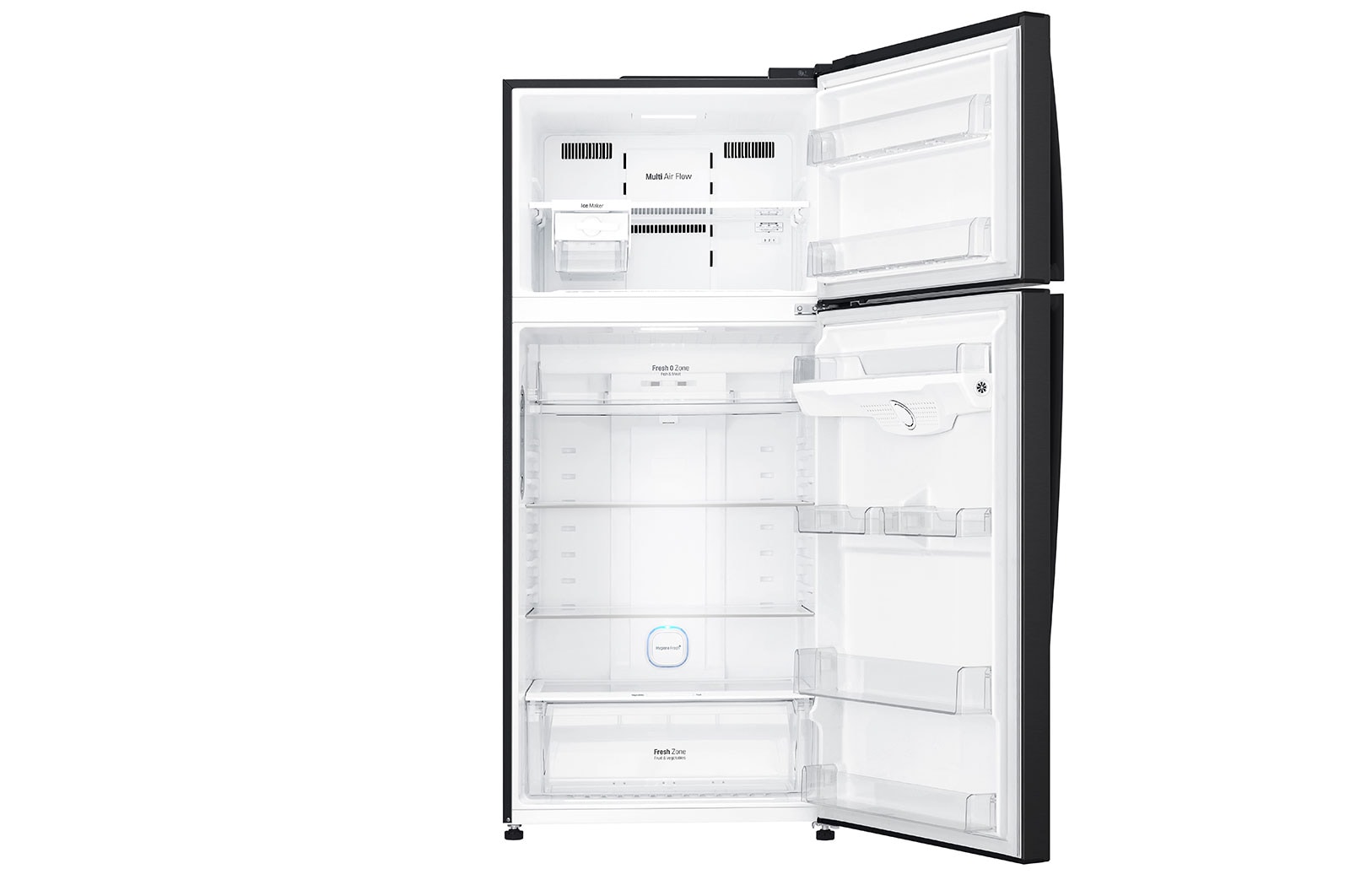 LG 19.4 cu. ft. Top Freezer Refrigerator with Bar Type Door Handle in Prime Silver, RUT-B194MC