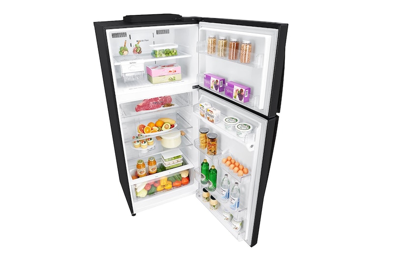 LG 19.4 cu. ft. Top Freezer Refrigerator with Bar Type Door Handle in Prime Silver, RUT-B194MC