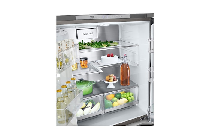 LG 20.8 cu. ft. French Door Refrigerator with Smart Inverter Compressor in Prime Silver, RVF-L208PS