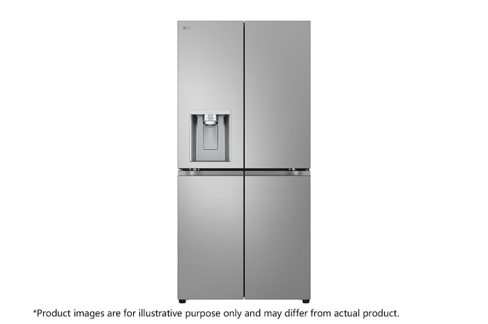 Front view of 20.8 cu. ft. French Door Refrigerator with Smart Inverter Compressor in Prime Silver, RVF-L208PS
