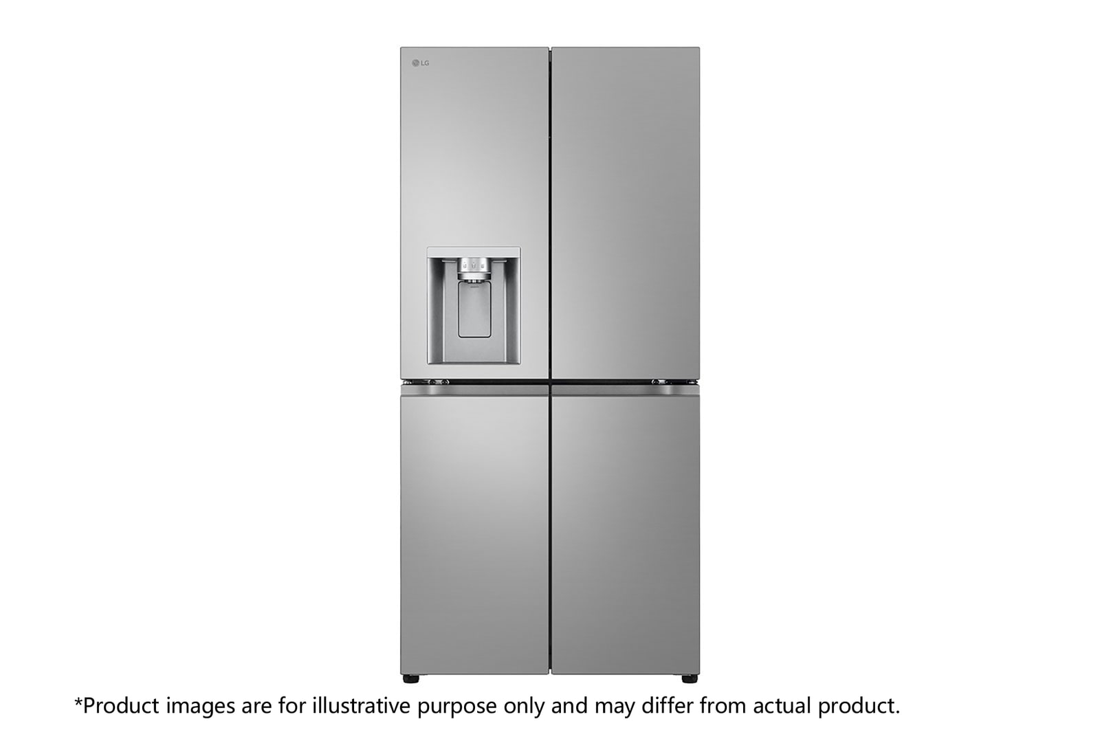 Front view of 20.8 cu. ft. French Door Refrigerator with Smart Inverter Compressor in Prime Silver RVF-L208PS