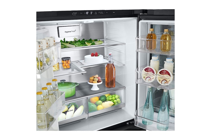 LG 20.8 cu. ft. French Door Refrigerator with Smart Inverter Compressor in Matte Black, RVF-X208MC