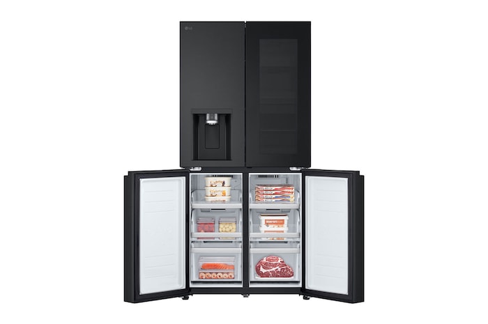 LG 20.8 cu. ft. French Door Refrigerator with Smart Inverter Compressor in Matte Black, RVF-X208MC
