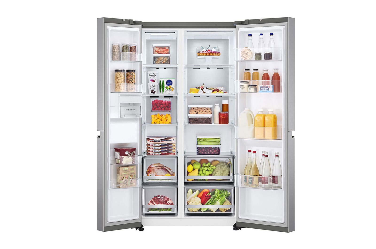 LG 24.5 Cu. Ft. Side by Side Refrigerator with Metal Fresh, RVS-B245PZ1