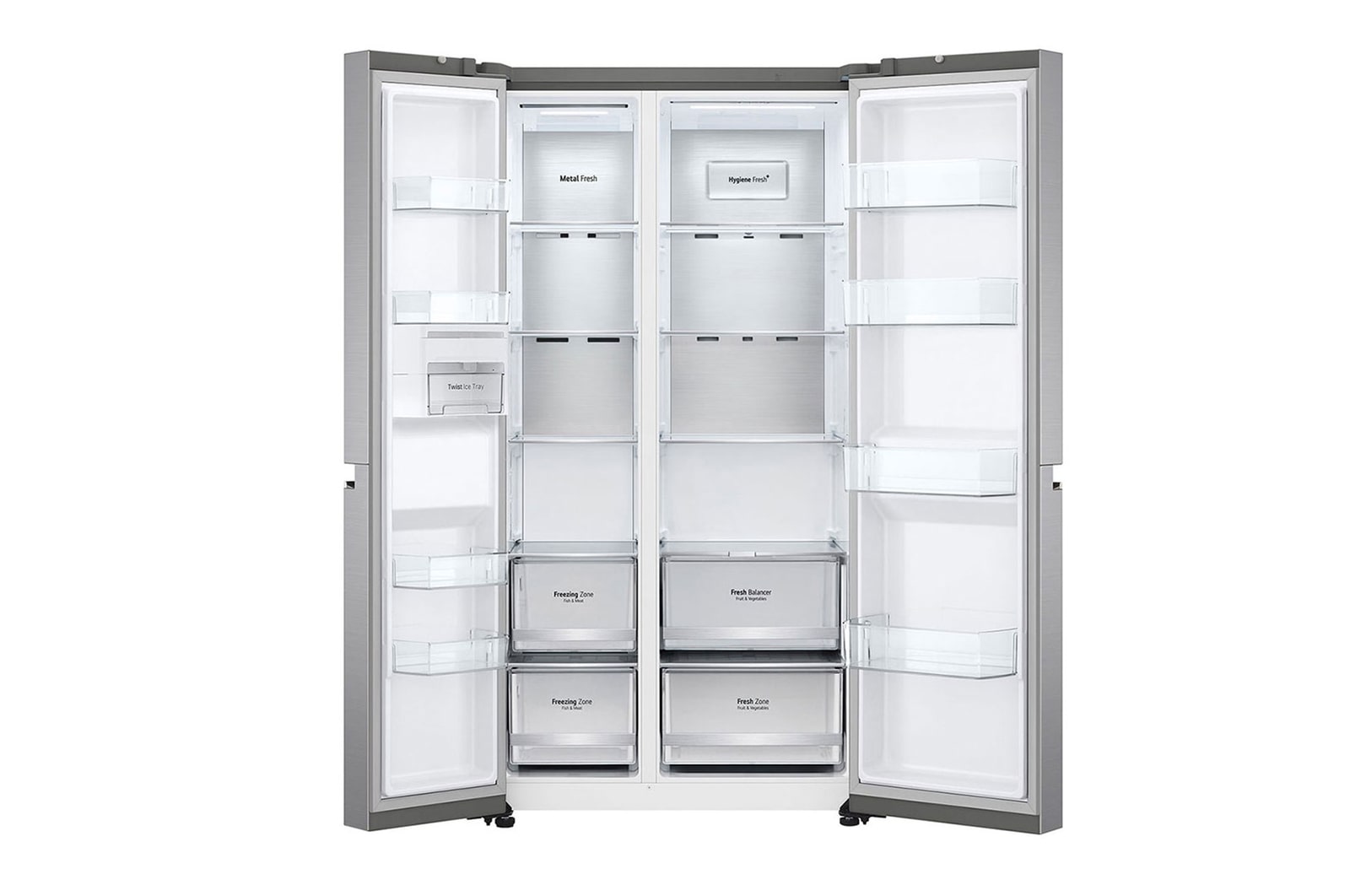 LG 24.5 Cu. Ft. Side by Side Refrigerator with Metal Fresh, RVS-B245PZ1