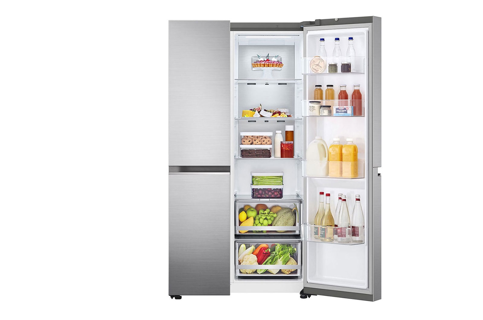 LG 24.5 Cu. Ft. Side by Side Refrigerator with Metal Fresh, RVS-B245PZ1
