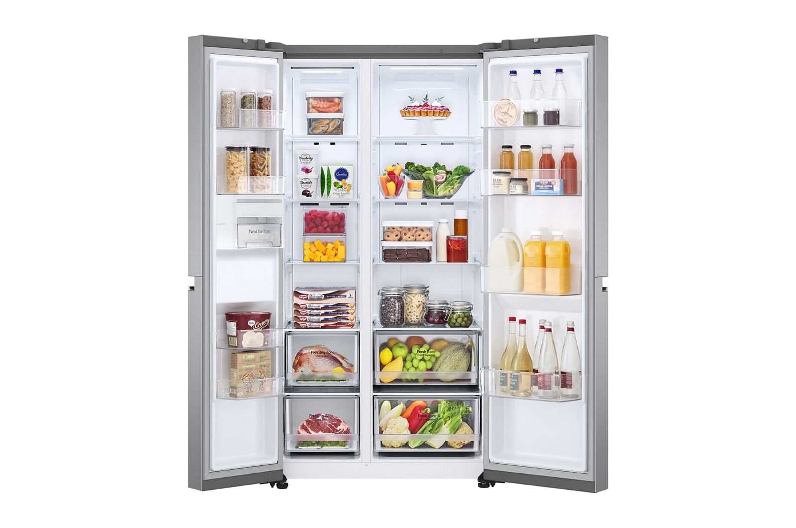 LG Side by Side Refrigerator, RVS-B245PZ
