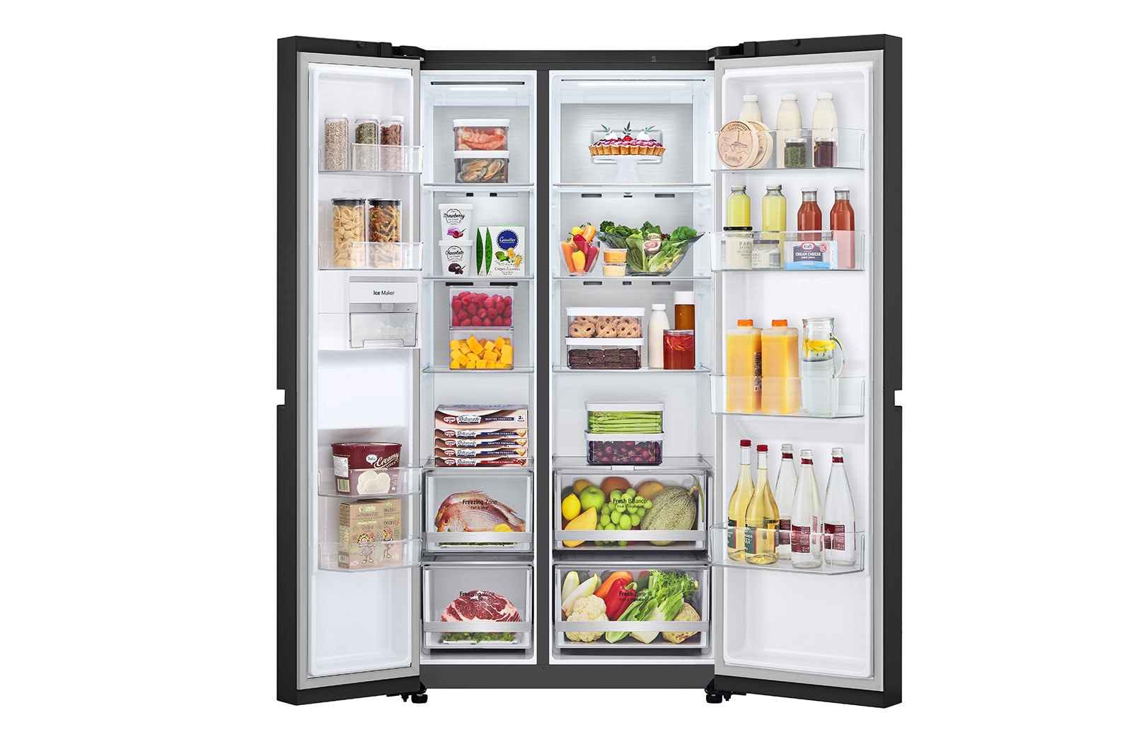 LG 24.5 Cu. Ft. Door-in-Door™ Side-by-Side Refrigerator with LinearCooling™, RVS-M245BM