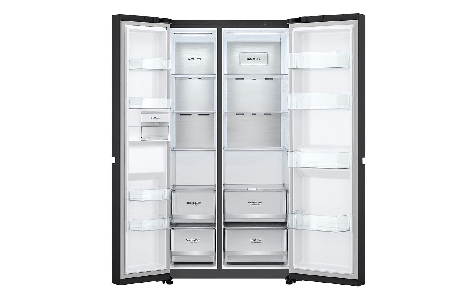 LG 24.5 Cu. Ft. Door-in-Door™ Side-by-Side Refrigerator with LinearCooling™, RVS-M245BM