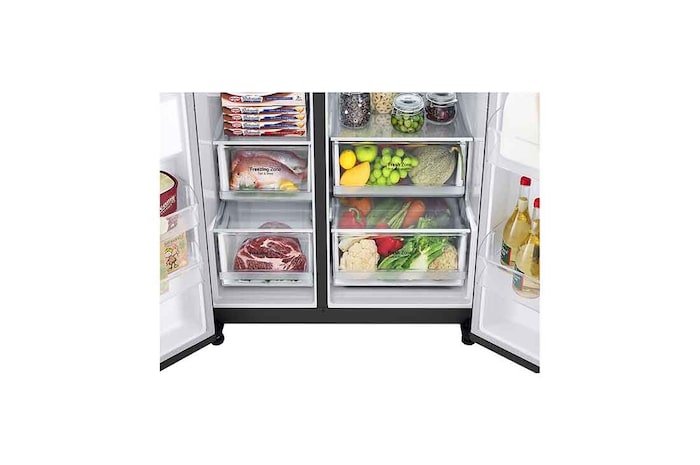 LG 24.5 Cu. Ft. Door-in-Door™ Side-by-Side Refrigerator with LinearCooling™, RVS-M245BM