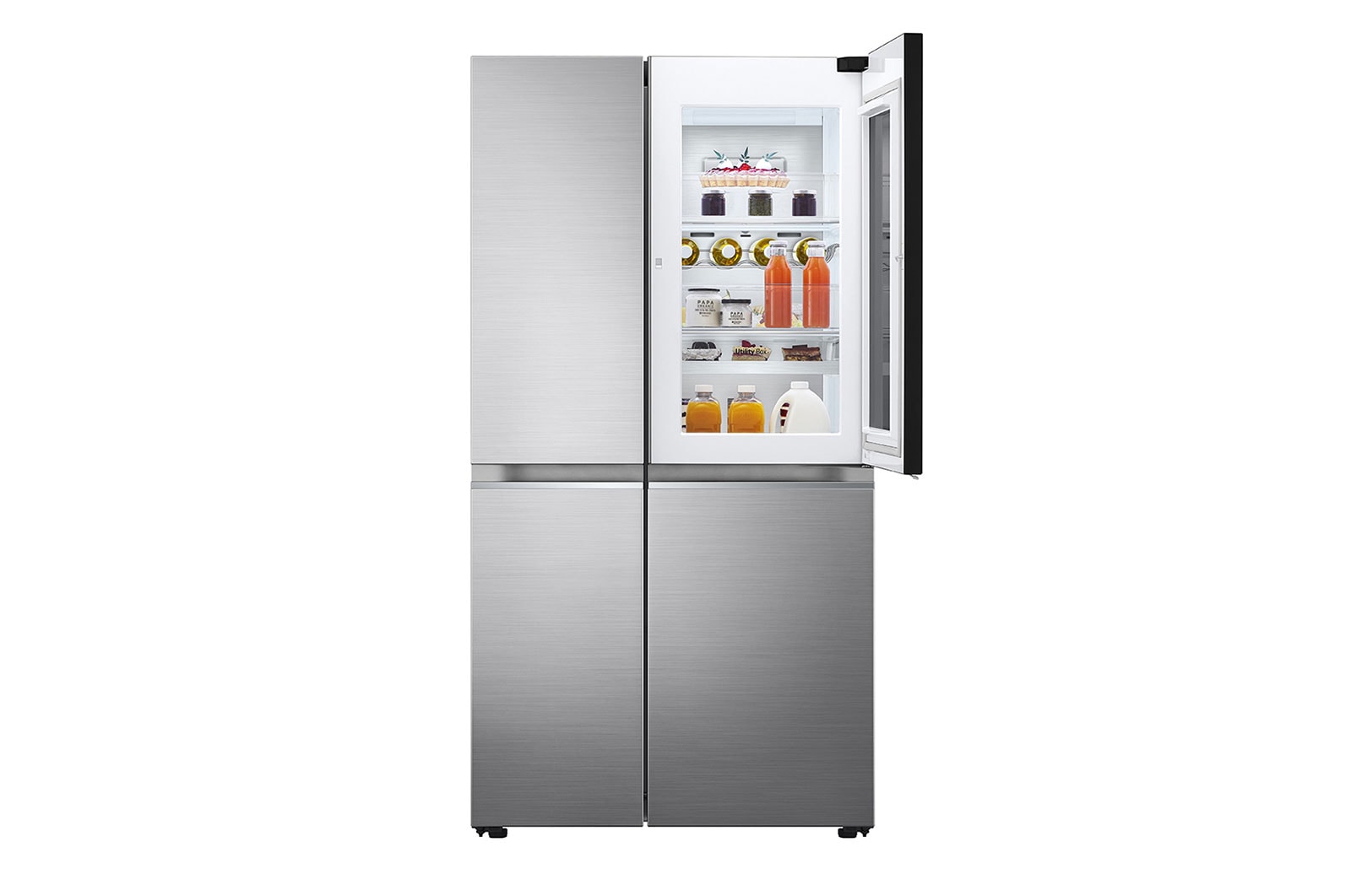 LG 24.5 Cu. Ft. InstaView Side-by-Side Refrigerator in Noble Steel, RVS-Q245NS