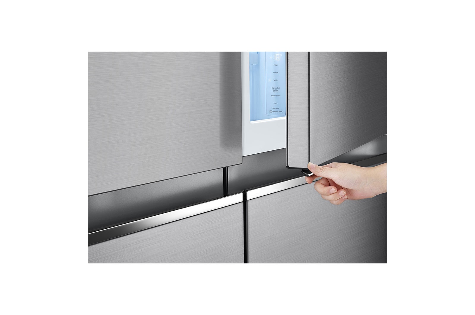 LG 24.5 Cu. Ft. InstaView Side-by-Side Refrigerator in Noble Steel, RVS-Q245NS