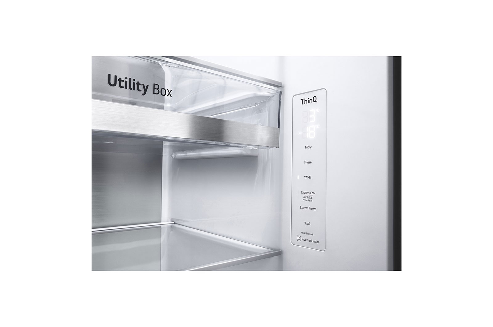 LG 24.5 Cu. Ft. InstaView Side-by-Side Refrigerator in Noble Steel, RVS-Q245NS