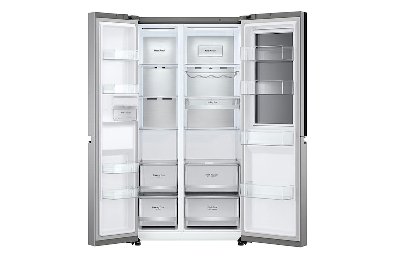 LG 24.5 Cu. Ft. InstaView Side-by-Side Refrigerator in Noble Steel, RVS-Q245NS