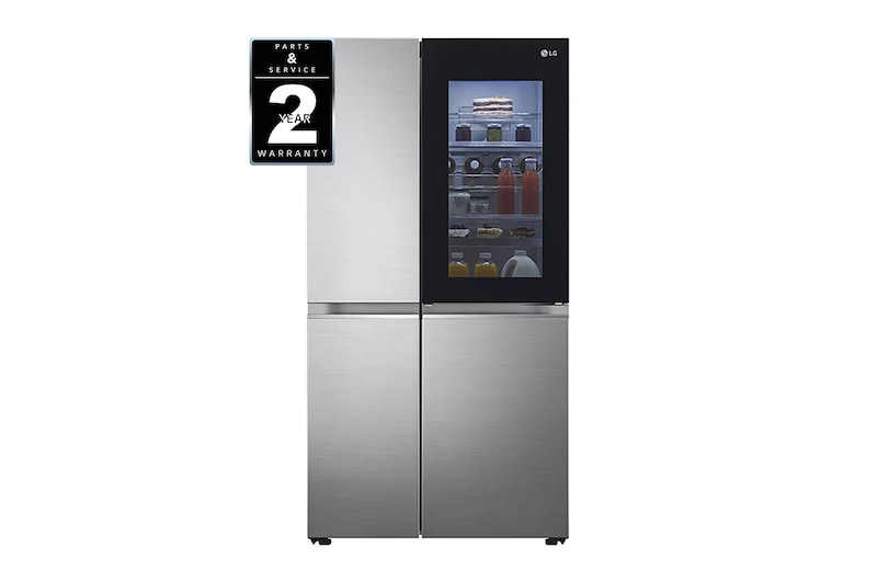 LG 24.5 Cu. Ft. InstaView Side-by-Side Refrigerator in Noble Steel, RVS-Q245NS