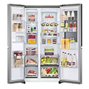 LG 24.5 Cu. Ft. InstaView Side-by-Side Refrigerator in Noble Steel, RVS-Q245NS
