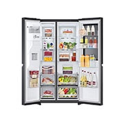 LG 24.5 cu. ft. Side-by-Side Refrigerator with InstaView™ in Matte Black, RVS-V245MC