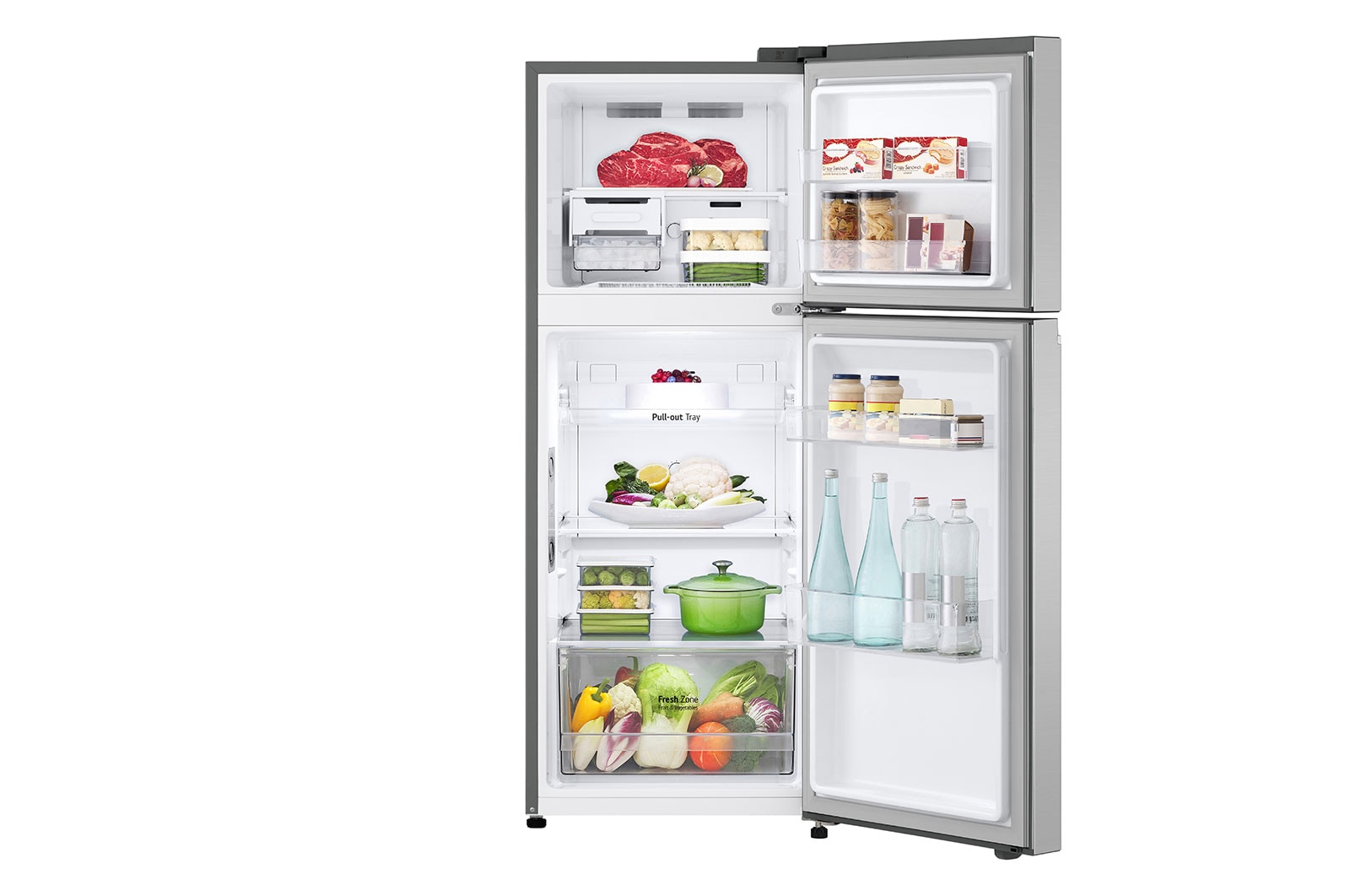 LG 8.3 Cu. Ft. Top Freezer Refrigerator in Platinum Silver, RVT-B083PZ