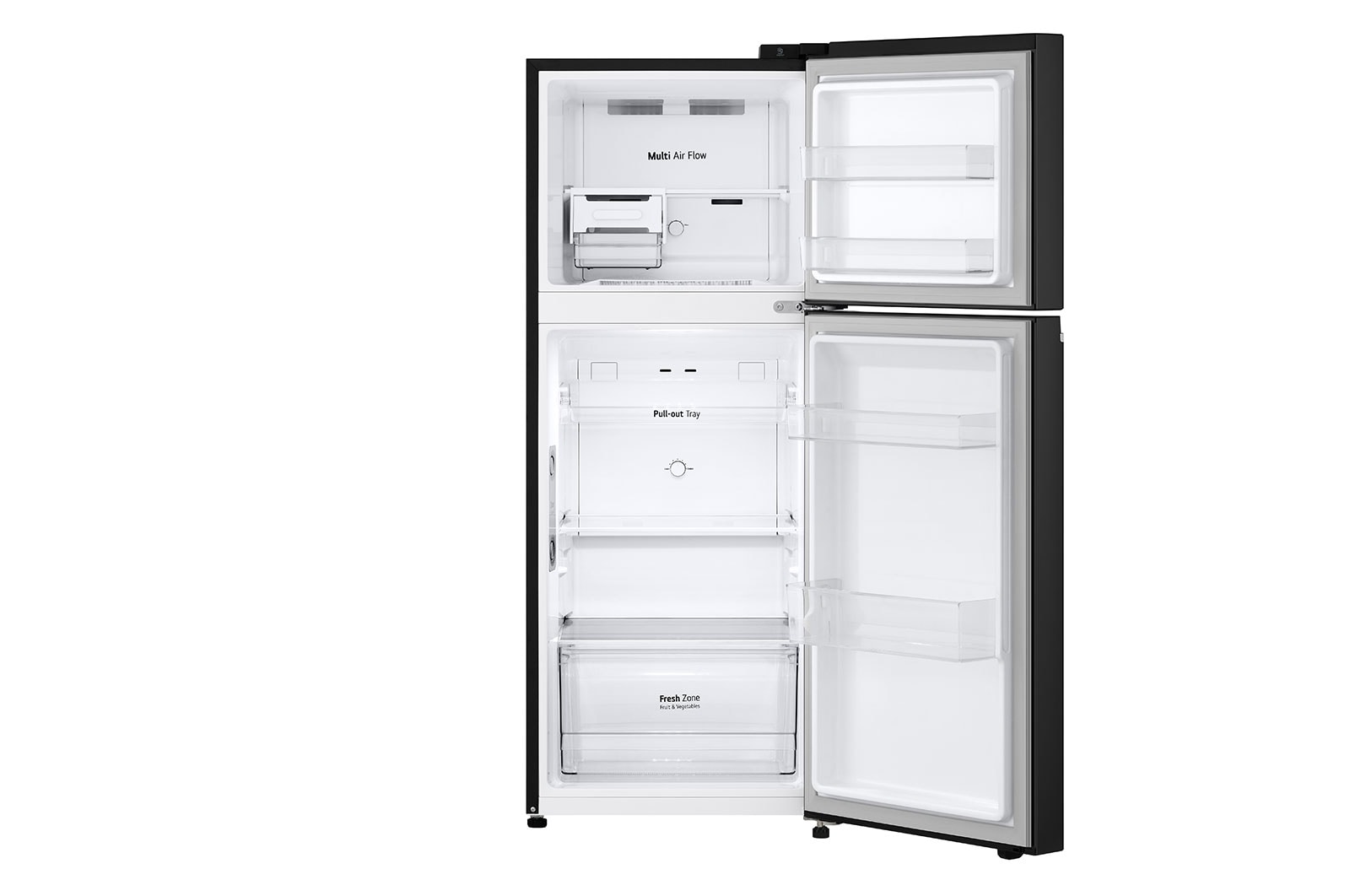 LG 9 Cu. Ft. Top Freezer Refrigerator in Black Steel, RVT-B093BS