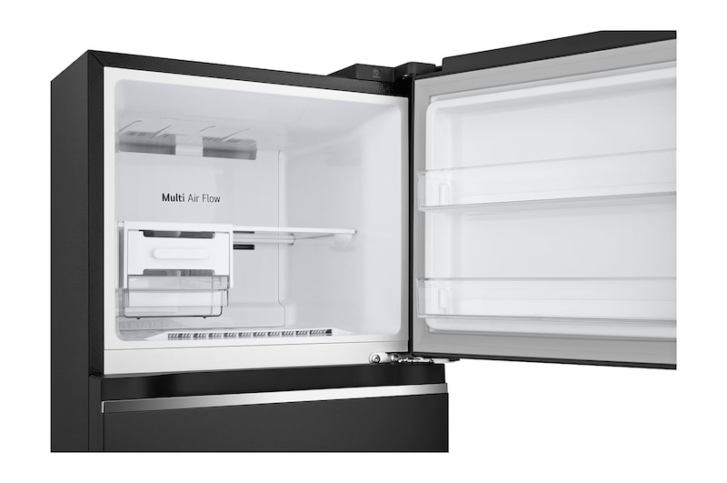 LG 9 Cu. Ft. Top Freezer Refrigerator in Black Steel, RVT-B093BS