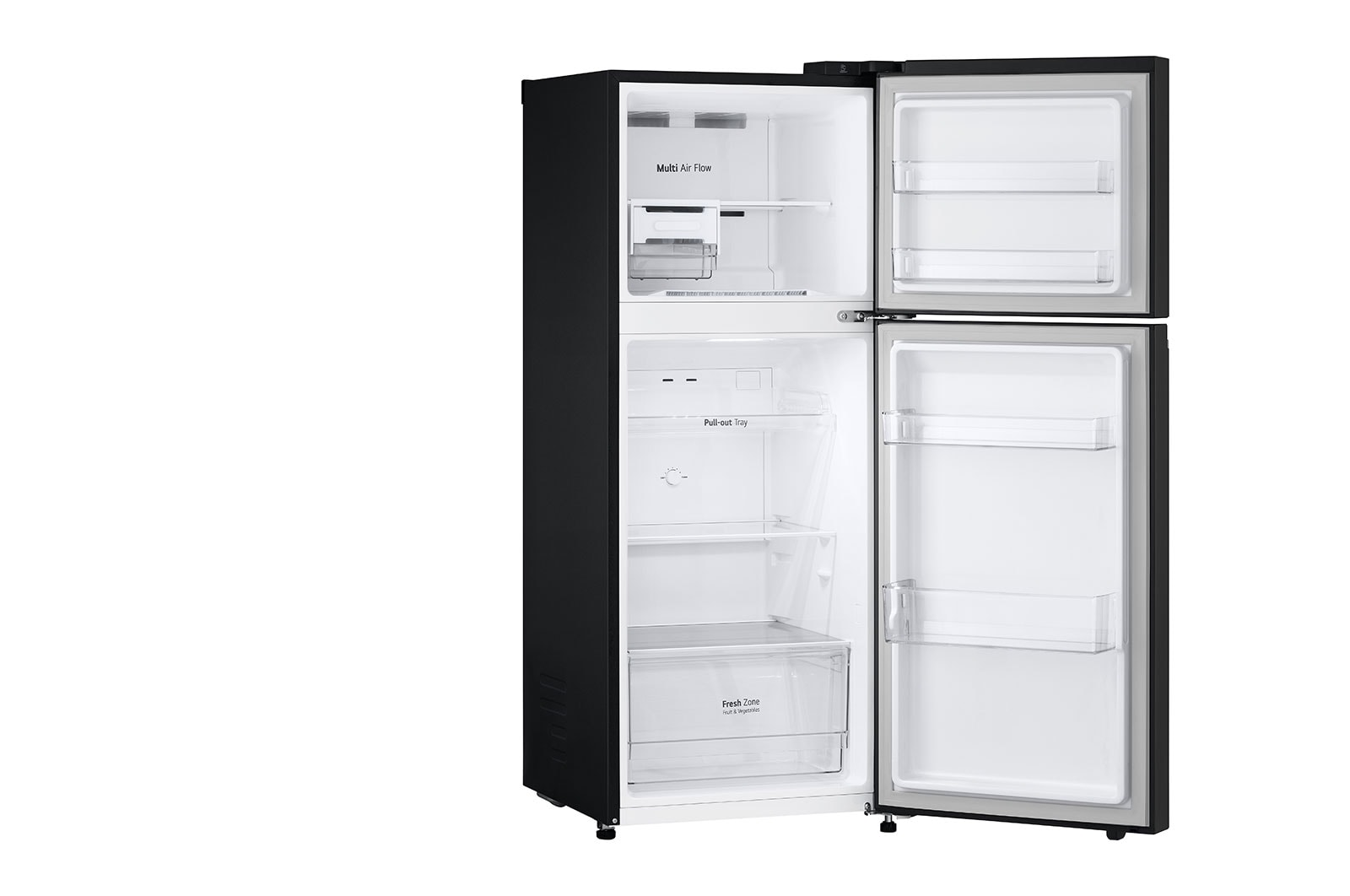 LG 9 Cu. Ft. Top Freezer Refrigerator in Black Steel, RVT-B093BS