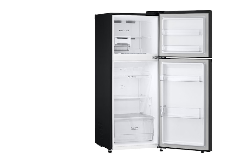 LG 9 Cu. Ft. Top Freezer Refrigerator in Black Steel, RVT-B093BS