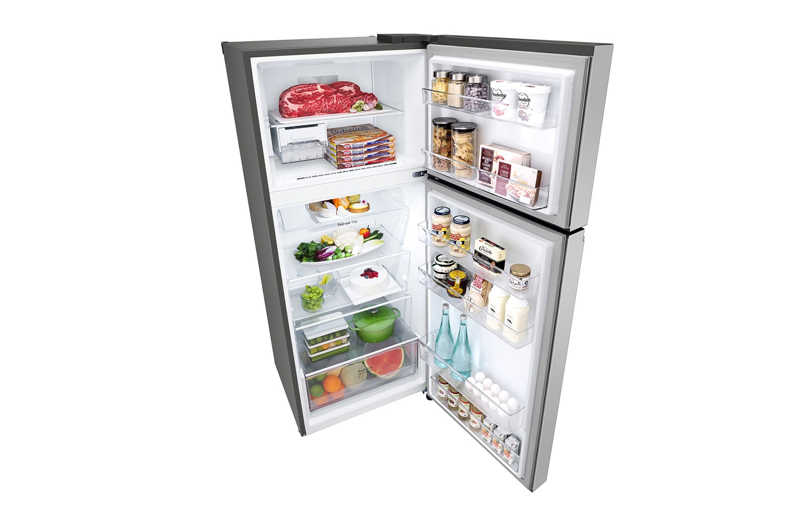LG 14.5 Cu. Ft. Top Freezer Refrigerator in Platinum Silver, RVT-B145PZ