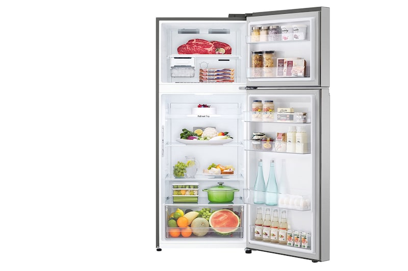 LG 14.5 Cu. Ft. Top Freezer Refrigerator in Platinum Silver, RVT-B145PZ