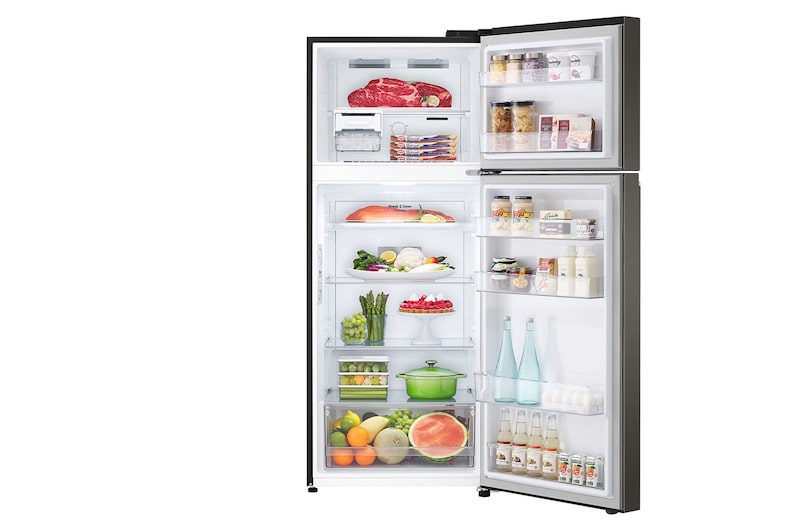 LG 14.9 Cu. Ft. Top Freezer Refrigerator in Black Steel, RVT-B149BS