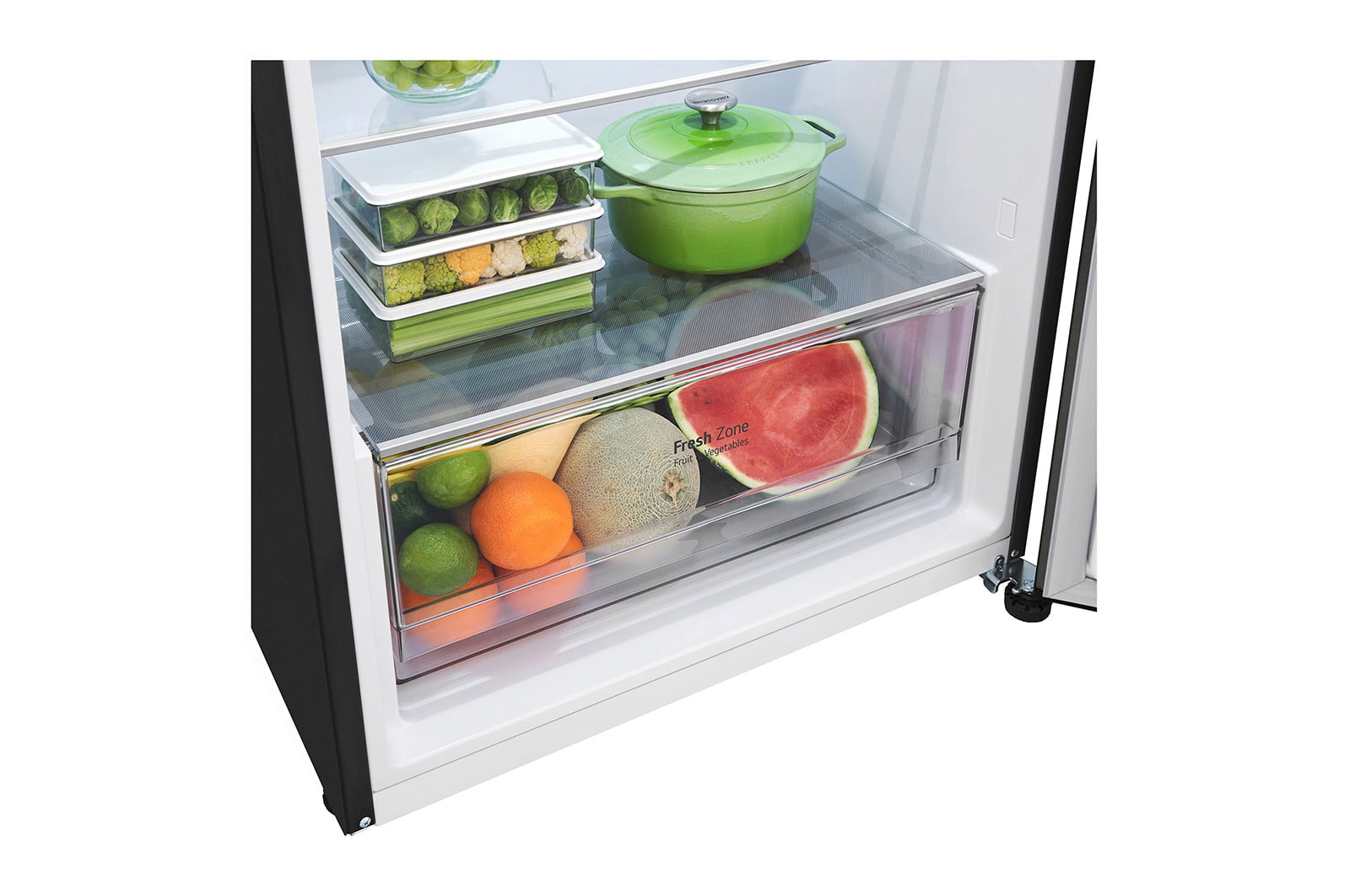 LG 14.9 Cu. Ft. Top Freezer Refrigerator in Black Steel, RVT-B149BS