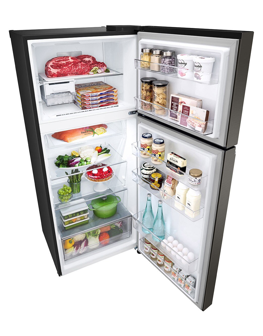 14.9 Cu. Ft. Top Freezer Refrigerator in Black Steel - RVT-B149BS | LG ...