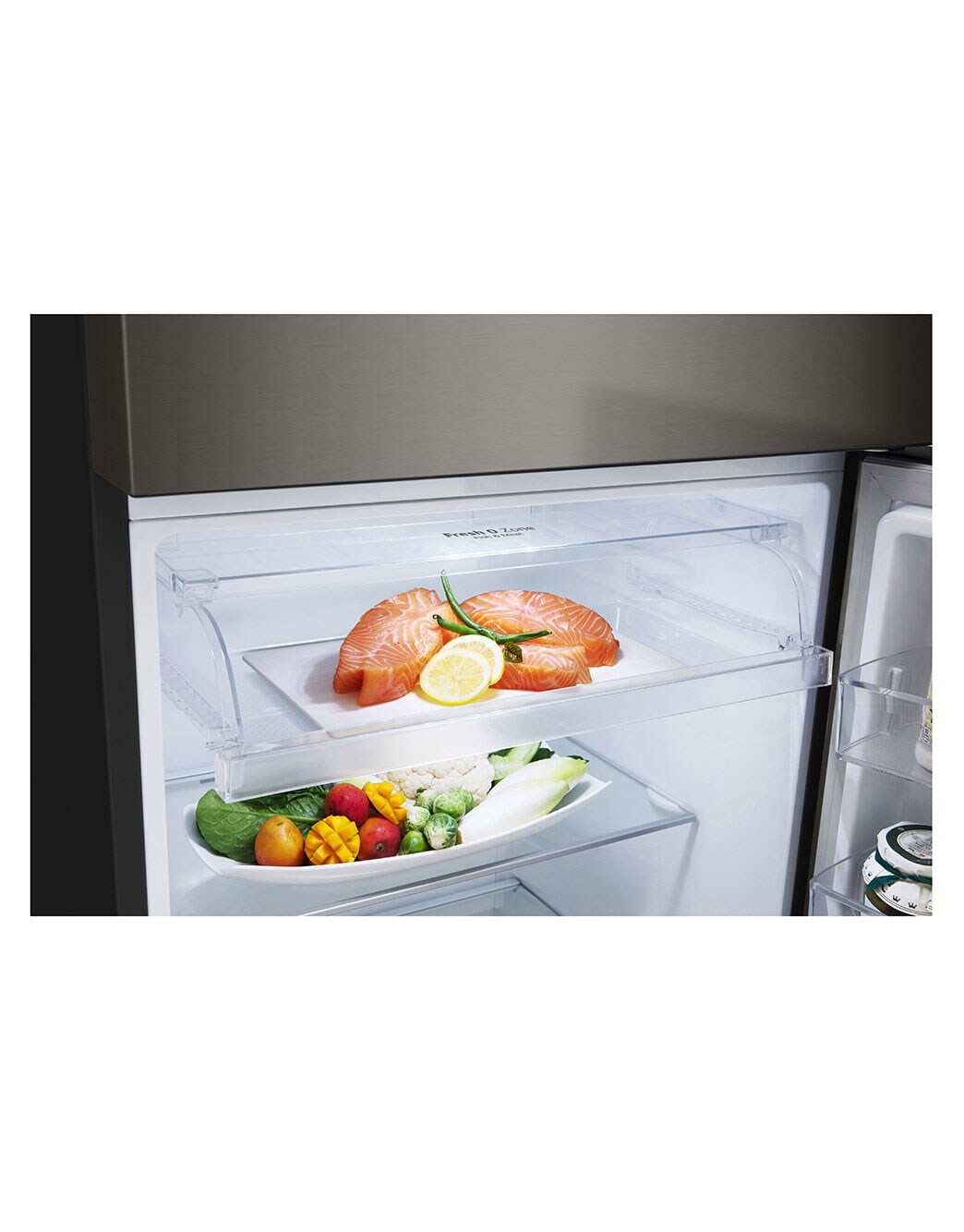 14.9 Cu. Ft. Top Freezer Refrigerator in Black Steel - RVT-B149BS | LG ...