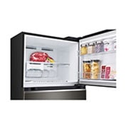 LG 14.9 Cu. Ft. Top Freezer Refrigerator in Black Steel, RVT-B149BS