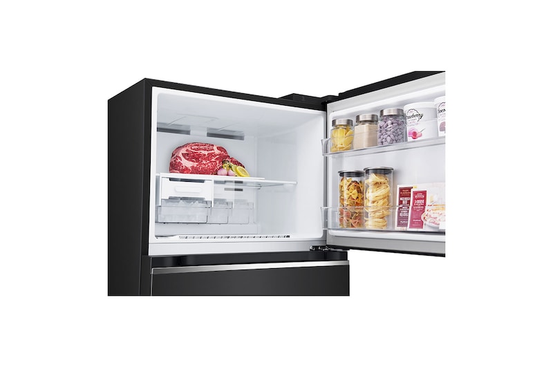 LG 14.9 cu. ft. Top Freezer Refrigerator with LinearCooling™ in Matte Black, RVT-B149MC
