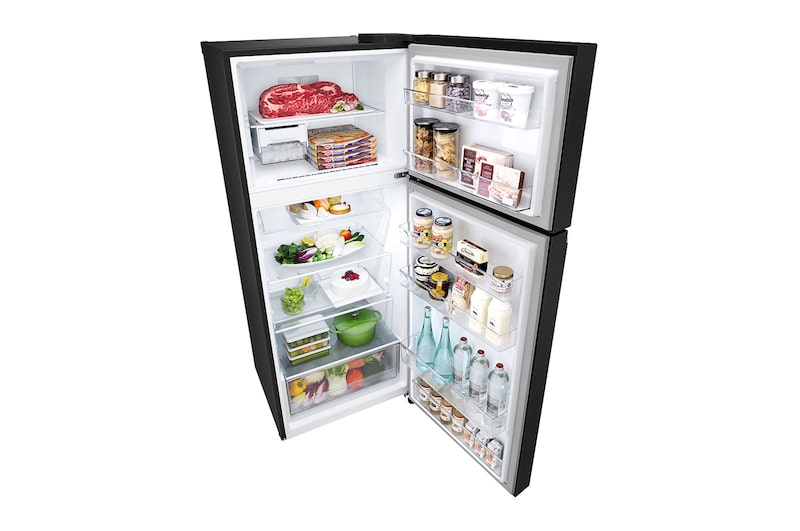 LG 14.9 cu. ft. Top Freezer Refrigerator with LinearCooling™ in Matte Black, RVT-B149MC